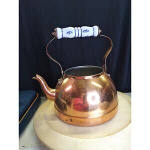 vtg. copper tea kettle NO lid